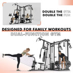 Dual Station Smith Machine With Cable Crossover Home Gym (SAK24079)