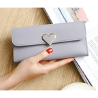 Durable Purses Luxury Love Heart Wallets For Ladies And Girls Smart Money Pocket, Card Holder Female Wallets And Phone Clutch Bag