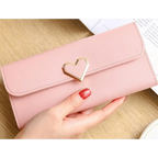Durable Purses Luxury Love Heart Wallets For Ladies And Girls Smart Money Pocket, Card Holder Female Wallets And Phone Clutch Bag