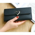 Durable Purses Luxury Love Heart Wallets For Ladies And Girls Smart Money Pocket, Card Holder Female Wallets And Phone Clutch Bag