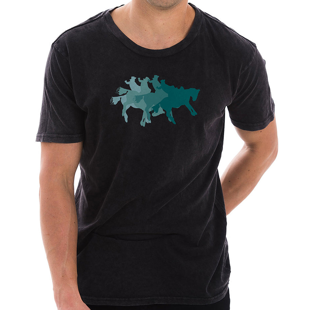 Bucking Horse Graphic Design Vintage Crewneck Tee