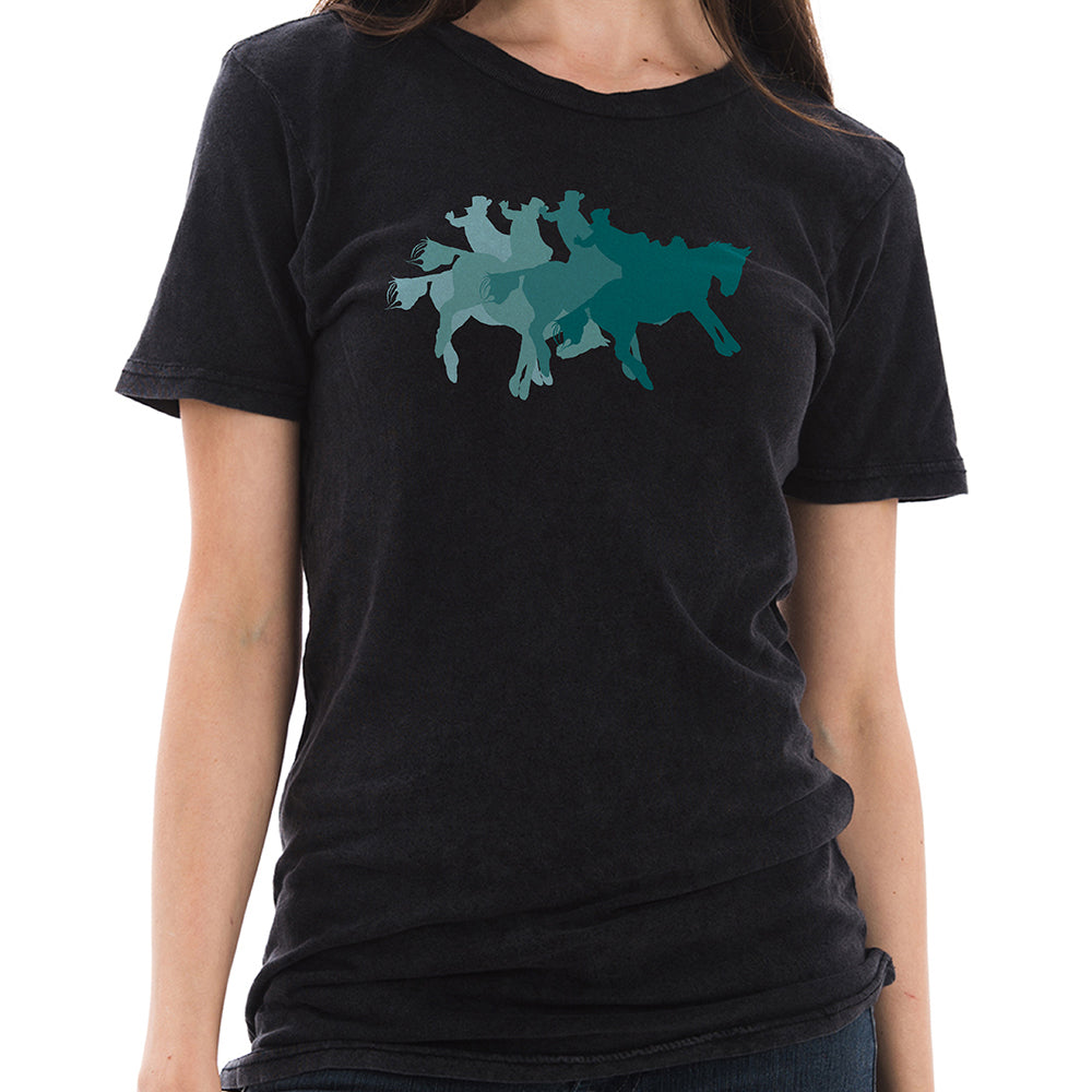 Bucking Horse Graphic Design Vintage Crewneck Tee