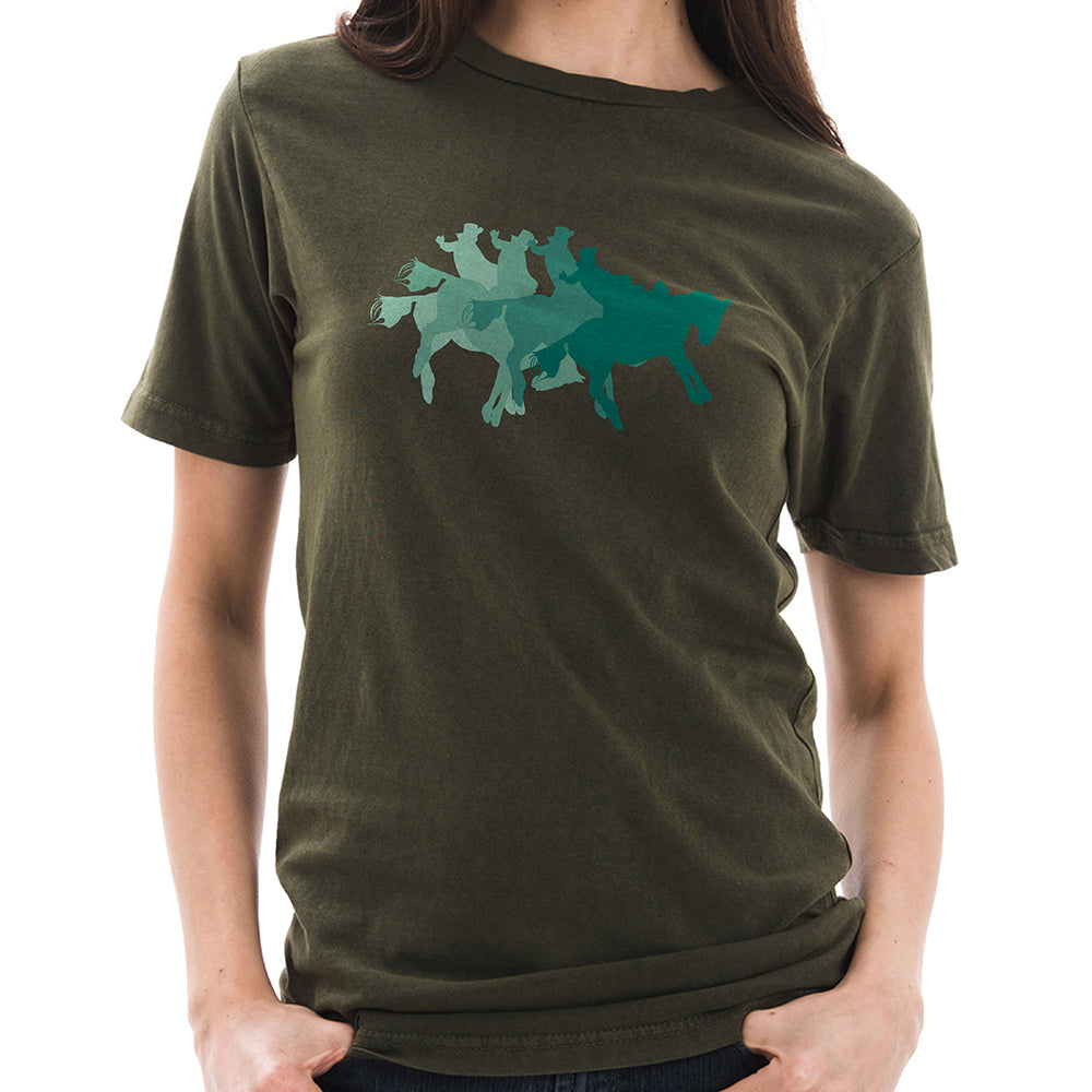 Bucking Horse Graphic Design Vintage Crewneck Tee