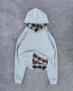 Hip Hop Double-sided Retro Plaid Casual Sweater