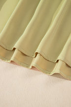 Laurel Green Notched V Neck Puff Sleeve Plus Size Maxi Dress