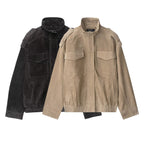 Temperament Women's Suede Texture Leather Coat
