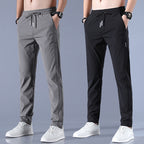 🧊 Men's Ice Silk Plus Size Straight-Leg Pants