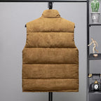 Men's Thick Corduroy Vest - Warm & Breathable Striped Jacket