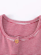 Children's Striped Puppy Short Sleeve Casual Dress