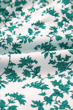 Green Boho Floral Print Shirred Cami Maxi Dress