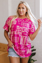 Green Howdy Cowboy Letter Printed Western Fashion Tee
