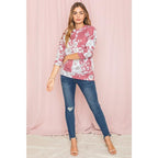 EG fashion Plus Spring Floral Tunic