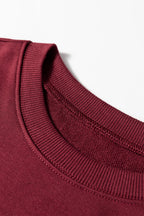 Coffee Varsity Striped Detail Drop Shoulder Oversized Sweatshirt