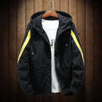 Men's Color Block Hooded Jacket
