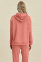 Basic Bae Full Size Air Scuba Drawstring Long Sleeve Hoodie with Kangaroo Pocket