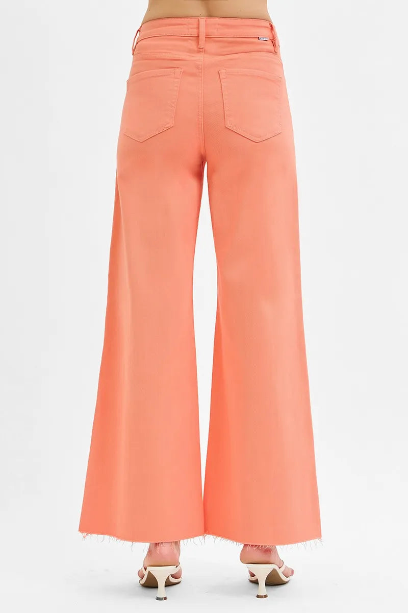 RISEN Full Size Tummy Control High Rise Wide Leg Palazzo Jeans Plus Size