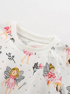 Children's Fairy Print Short Sleeve Tee and Shorts Set
