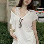 Womens Summer Lace Base Tank Top For Layering
