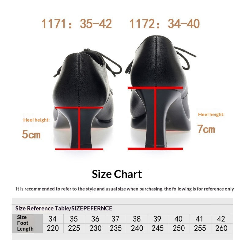 Women's Lace-Up Chunky Heel Dress Shoes