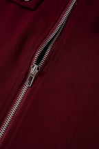 Dusk Blue Collar Tab Sleeve Zip Up Flap Detail Jacket