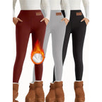 Women’s High-Waist Fleece-Lined Warm Leggings
