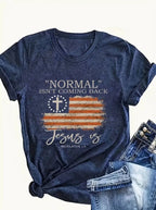 American Flag Tank Top – Women’s Casual Round Neck Vest