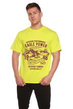 Eagle Power Men's Bamboo Viscose/Organic Cotton Short Sleeve Graphic T-Shirt