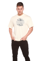 East Coast Paradise Men's Bamboo Viscose/Organic Cotton Short Sleeve Graphic T-Shirt