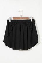 Sky Blue Drawstring High Waist Lined Tennis Skort