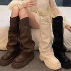Women’s Platform Dress Boots – British Style Autumn/Winter