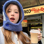 One-piece Knitted Balaclava With Built-in Neck Warmer And Ear Protection