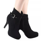 Trend Sup Chic Stiletto Ankle Boots with Buckle