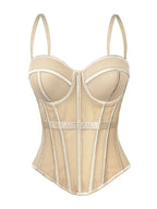 Mesh See-Through Fishbone Corset