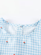 Children's Gingham Ruffle Sleeveless Dress