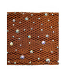 Women's Fishnet Tights With Hot-fixed Rhinestones And Colored Crystal Accents