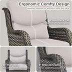 Swivel Rocker Patio Chairs Set with Cozy Coffee Table