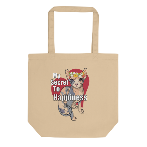 "MY SECRET TO HAPPINESS" ECO TOTE