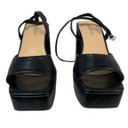 Modatope Womens 7.5 Black 5" Platform Heel Open Square Toe Ankle Strap Shoes