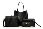 Fashionable Solid Color Mother-Daughter Bag Set (4 Pieces)