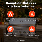 Edgestar 89K BTU 42-Inch Built-In Grill With Rotisserie And LED Lighting (SAK17368)