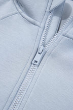 Jet Stream Half Zip Thumbhole Sleeve Hoodie Active Pants 2pcs Outfit