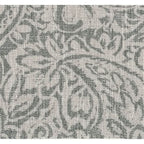 Gray Floral Storage Ottoman Large Round For Living Room