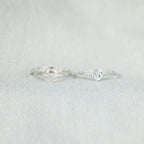 925 Sterling Silver Inlaid Zircon Heart Ring