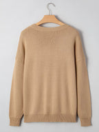 Merry Colorful Dot Detail Christmas Dolman Sweater
