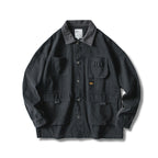 Men's Loose Workwear Jacket with Corduroy Collar