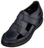 CALTO - K2663 - 3.2 Inches Taller (Navy) - Casual Fisherman Sandal