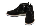 CALTO - Y30021 - 3 Inches Taller (Nubuck Black) - Zipper Boots