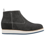 CALTO - Y30022 - 3 Inches Taller (Nubuck Grey) - Zipper Boots