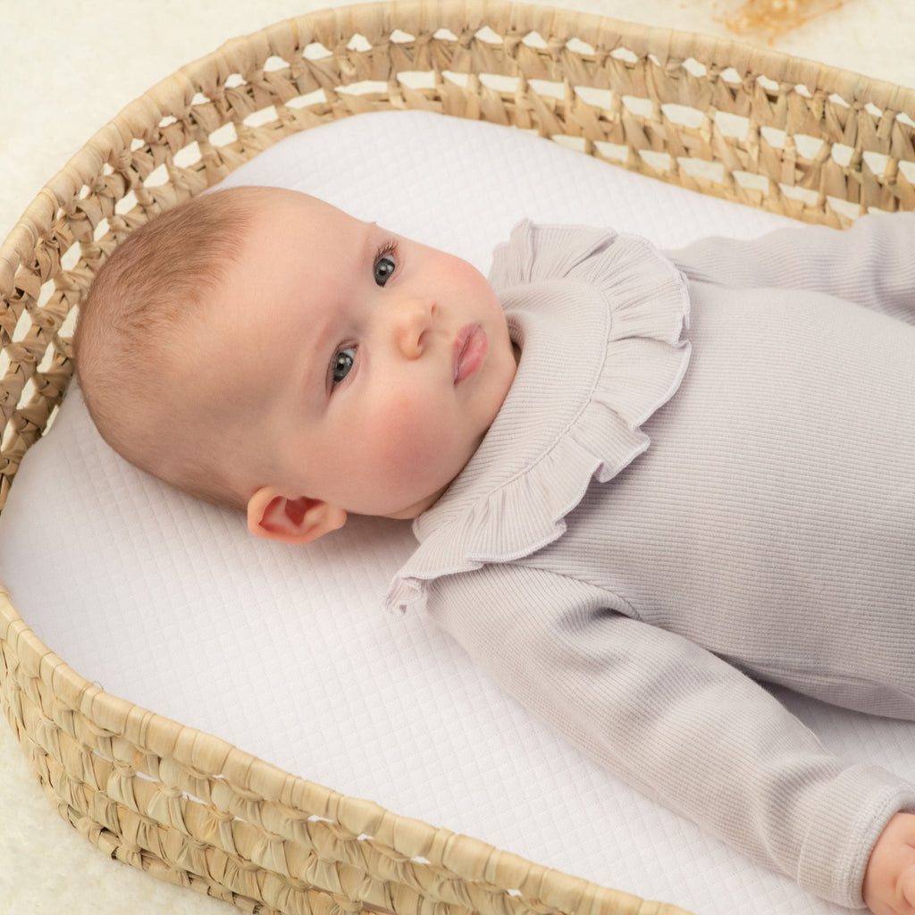 EMILIA | Baby Girls Lilac Ribbed Cotton All-in-One Set (3)