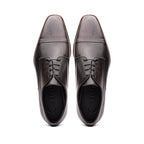 25-550-GRY ENZO Italian Calfskin Cap Toe Burnished Black